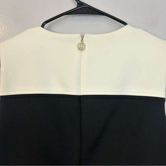 Tommy Hilfiger Black/White Color Block Striped Sleeveless Sheath Dress Size 8P - Picture 10 of 15